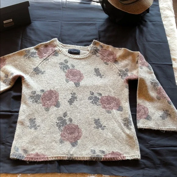 Lucky Brand Kids Sweater - Beige and Pink Floral - Picture 2 of 5